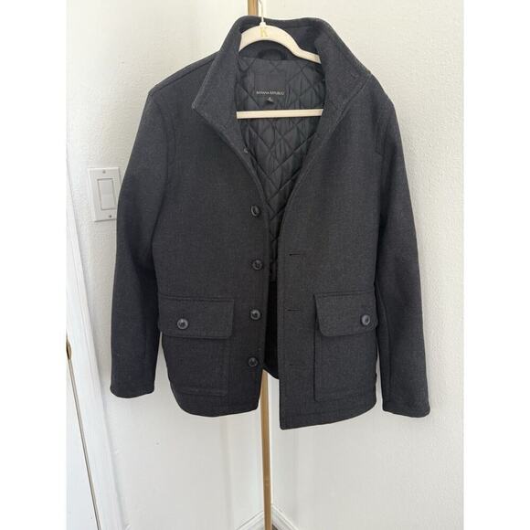 Banana Republic Modern Italian Mario Bellucci Coat Wool Blend, Size Small Mens - Picture 1 of 9